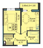 1-комнатная квартира